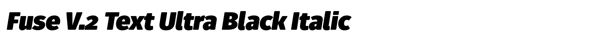Fuse V.2 Text Ultra Black Italic image